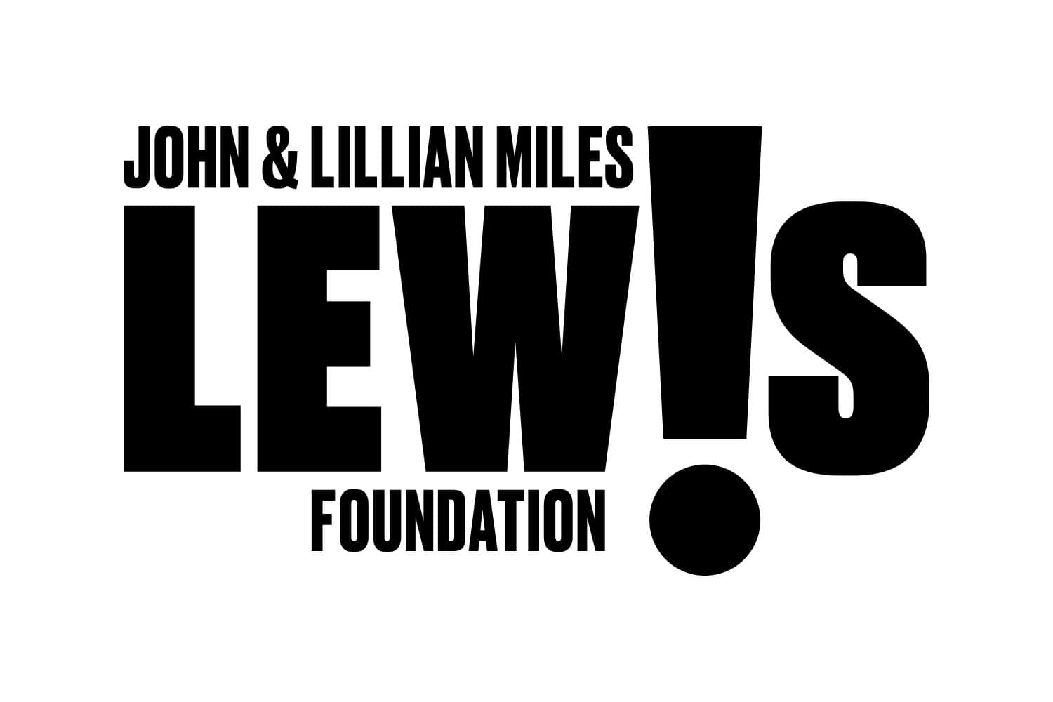 John and Lillian Miles Lewis Foundation — typographic brand mark