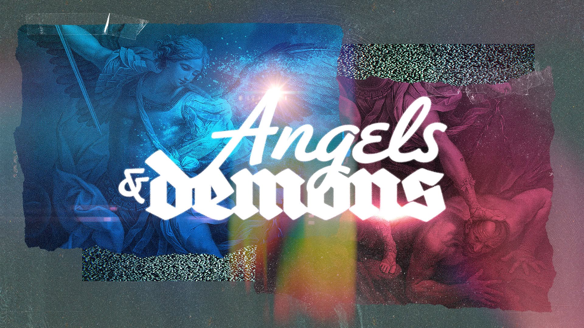Sermon Series Art Direction - angels demons