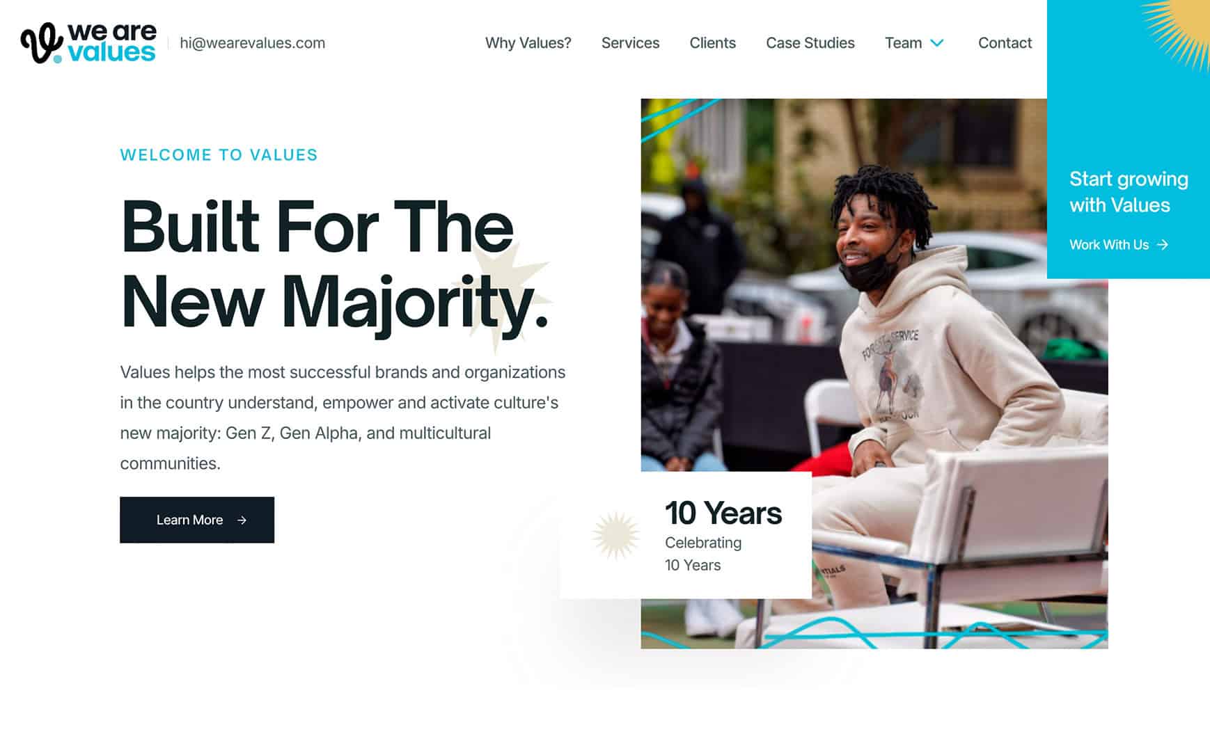 We Are Values Brand Identity - website values